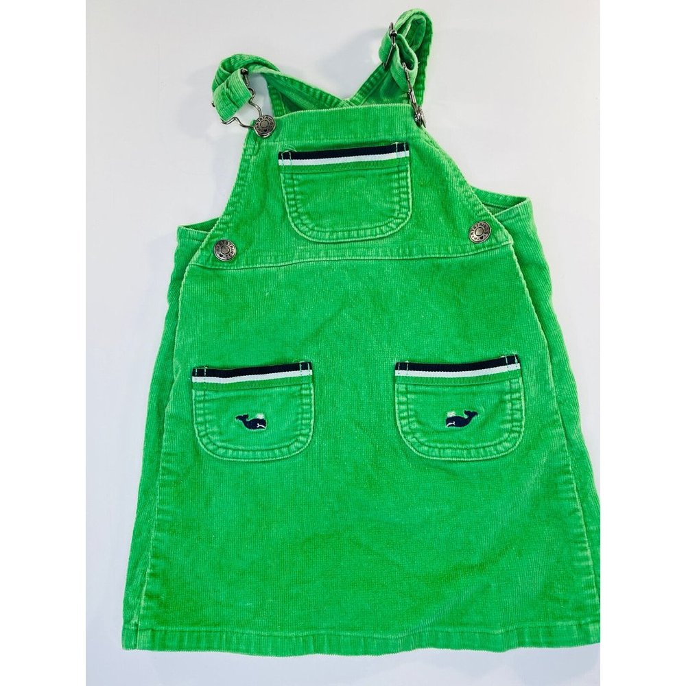 Hartstrings Baby Green Corduroy Dress 2T Whales Overall Corduroy Adorable